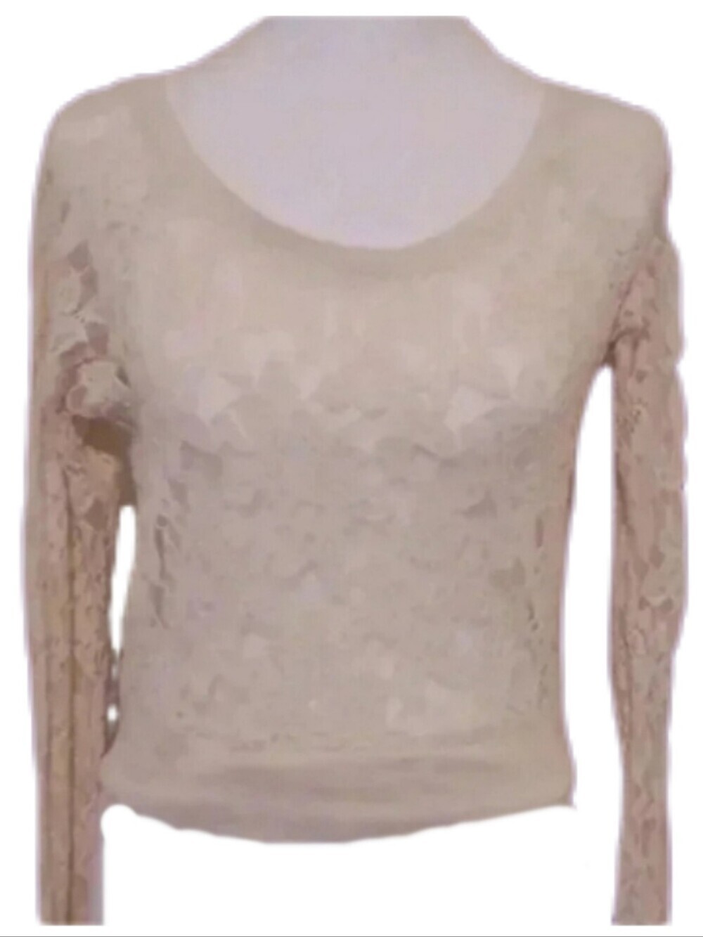 -- Express Light beige long sleeve top Women's Size Small Petite